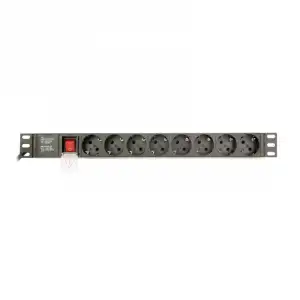 Gembird EG-PDU-014 Regleta PDU Rack 1U 8 Tomas Schuko 3m