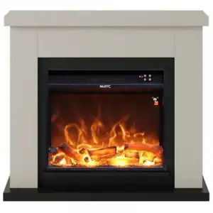 MPC Camino Asciano Chimenea Eléctrica de Suelo 1500W Beige