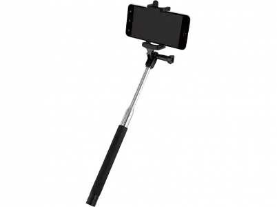 Palo Selfie - ISY ISW-1001, Bluetooth, Universal, Ampliable de 23.4 cm 110 cm, Negro y plata