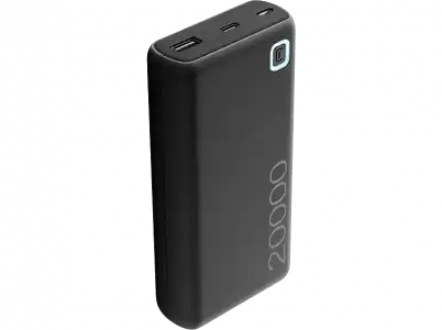 Powerbank - CellularLine PBESSENCE20000K, 20000 mAh, Universal, 12 W, USB-A / USB-C MicroUSB, Negro