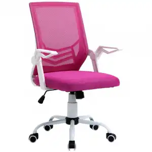 Vinsetto Silla de Oficina con Reposabrazos Rosa