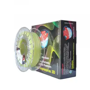 3D World Bobina de Filamento PLA Premium 1.75mm 500gr Glowing Yellow