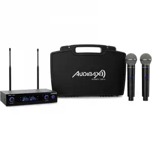 Audibax Sidney 1250 A Sistema de Micrófono Inalámbrico Dual UHF Frecuencia A + Maleta de Transporte