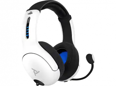 Auriculares gaming - PDP LVL50 051-049-EU-WH, De diadema, Bluetooth, Para PS4/ PS5, Micrófono, Blanco