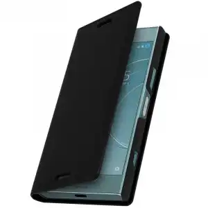 Avizar Funda de Cuero Negra para Sony Xperia XZ1 Compact