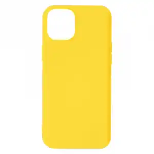 Avizar Funda de Silicona Flexible Acabado Tacto Suave Amarilla para iPhone 13