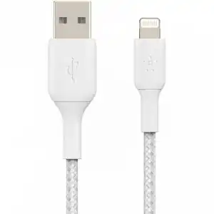 Belkin Boost Charge Cable Trenzado Lightning a USB-A 3m Blanco