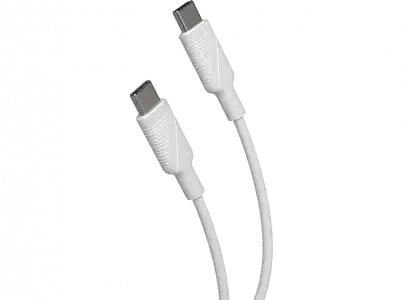 Cable - Muvit for Change, De USB-C a USB-C, 3A, 3m, Blanco