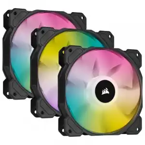 Corsair iCUE SP120 RGB ELITE Performance 120 mm PWM Triple Fan Kit con iCUE Lighting Node CORE