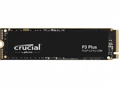 Disco duro SSD interno - Crucial P3 PLUS 1000GB 3D NAND NVME PCIE M.2 SSD, 1 TB, 5000 Mb/s, Negro