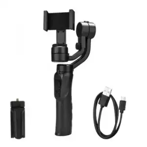Estabilizador Móvil Gimbal 3 Ejes Mango Trípode Bluetooth Lemonda F6 - Negro