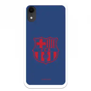 Funda Licencia Oficial FC Barcelona Escudo Rojo Fondo Azul para iPhone XR