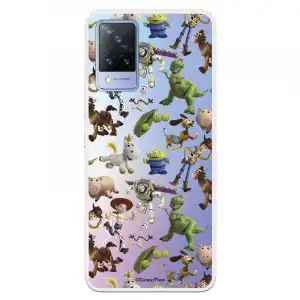 Funda Para Vivo V21 5g Oficial De Disney Muñecos Toy Story Siluetas - Toy Story