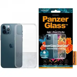 PanzerGlass ClearCase Funda Protectora de Cristal Templado Transparente para iPhone 12 Pro Max