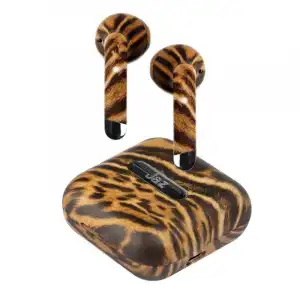 SBS TWS Hoox Auriculares Bluetooth 5.0 con Estuche de Carga 400mAh Semi In-Ear Leopardo