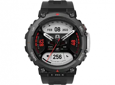 Smartwatch - Amazfit T-REX 2, 1.39 ", Polímero/ Aleación, Protección `10 ATM, Hasta 24 días, BT 5.0, Negro