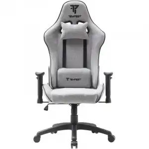 Tempest Vanquish Silla Gaming Gris/Negra Tela Transpirable