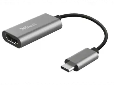 Adaptador USB - Trust Dalyx USB-C a HDMI, Multifunción, Para PC, MacBook