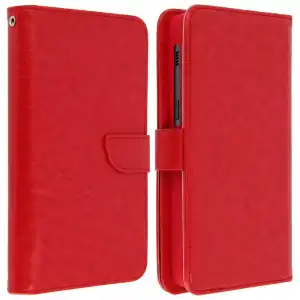 Avizar Funda Billetera Roja para Smartphones de 3.8" a 4.3"