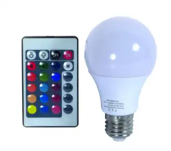 Bombilla cambio color c/mando a distancia BOOMSTAR E27/4W