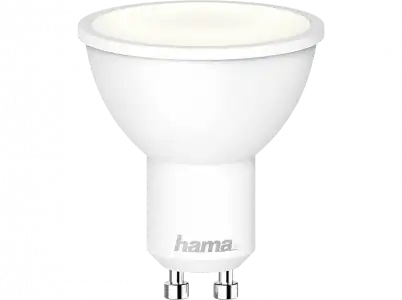 Bombilla inteligente - Hama GU10, WiFi, sin concentrador, 5,5W, compatible con Alexa y Google Assistant