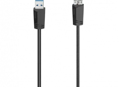 Cable USB - Hama 00200627, 1.5 m, 5000 MBit/s, Doble blindaje, USB/Micro-USB, 3.0, Negro