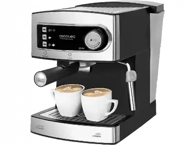 Cafetera express - Cecotec Power Espresso 20, 850 W, 20 bares, 1.5 L, Plata y negro