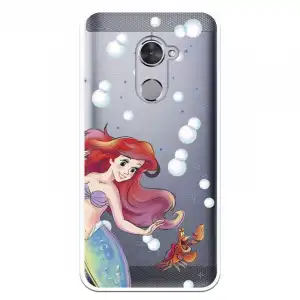 Funda Oficial Disney Sirenita Y Sebastián Transparente Para Vodafone Smart V8 - La Sirenita