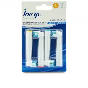 Lovyc Recambio Cepillo Eléctrico Precisión Medio 4 Unidades