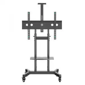 Onkron Soporte Tv Con Ruedas De 50 ̈ A 90 ̈ Inclinabile Con Carga Total De 100kg , Negro Ts1891-b