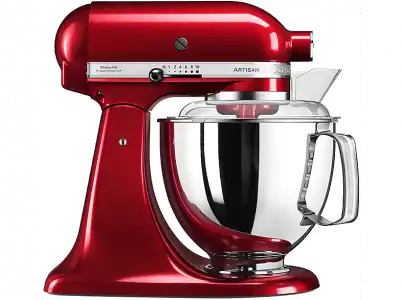 Robot amasador - Kitchen Aid Artisan, 300 W, 4.8 L, Rojo