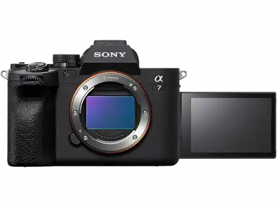 Cámara - Sony Alpha 7 IV Mark IV, BIONZ XR, Eye AF (IA), CMOS Exmor R, 33 MP, 10 bits, 4k 60p, Wi-Fi, Negro