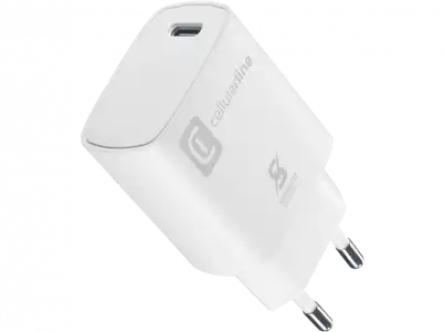 Cargador - CellularLine ACHIPHUSBCPD20SMLW, Universal, USB-C, 20W, Blanco