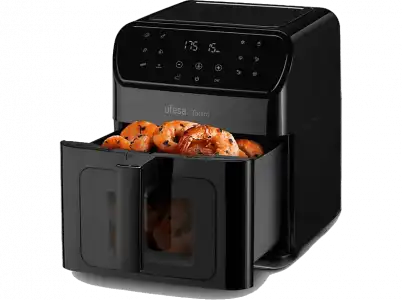 Freidora de aire - Ufesa Talent, 6.5 l, 1500 W, 13 Programas cocinado, Temporizador 60min, Negro