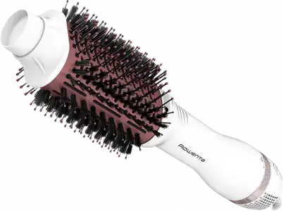 Moldeador - Rowenta Volumizer CF6135F0, 3D Volume Booster, Recubrimiento cerámico, Cabezal Ovalado XL, 4 salidas iónicas, Blanco y rosa