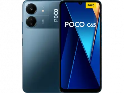 Móvil - Poco C65, Azul, 256 GB, 8 GB RAM, 50 Megapíxel, 6.74" HD+ IPS Dot Drop Display, MediaTek Helio G85, 5000 mAh, Android