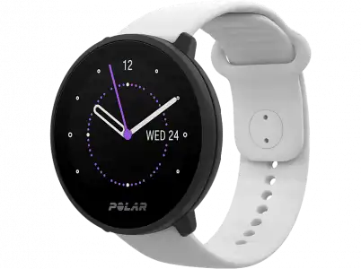 Reloj deportivo - Polar Unite, Frecuencia cardiaca, Resistente al agua, Táctil, 15.5-21 cm, 1.2", Blanco