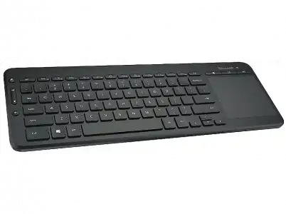 Teclado - Microsoft All in One Media Keyboard, inalámbrico, compatible con TV, panel táctil