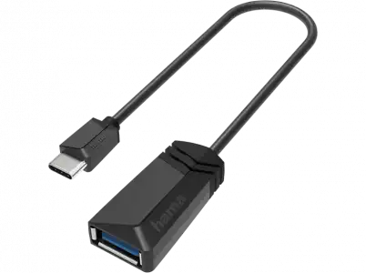 Adaptador USB - Hama 00200312, USB-C, USB-A, 3.2, OTG, 5000 Mbit/s, Negro