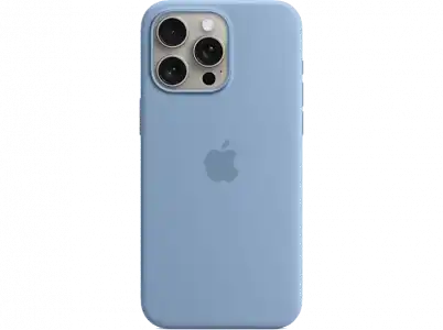 APPLE Funda de silicona con MagSafe para iPhone 15 Pro, Azul invierno