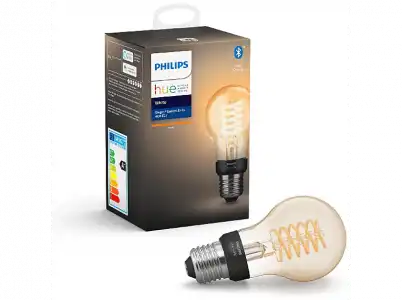 Bombilla Bluetooth - Philips Hue, Filamento estándar LED E27, Luz blanca cálida, Domótica