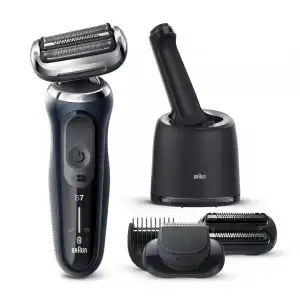 Braun Series 7 70-B7850cc Afeitadora Eléctrica Azul con Centro de Limpieza SmartCare + Accesorios