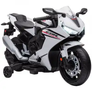 Homcom Moto Eléctrica Honda con Licencia 6V Blanco para Niños de 3-5 Años