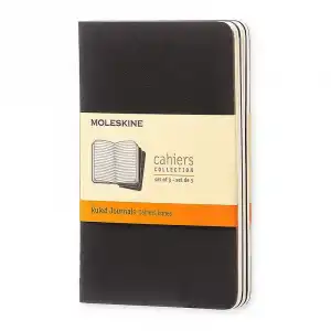 Moleskine Cahier Set de 3 Cuadernos 64 Páginas Rayadas Negro