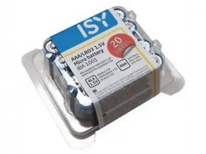 Pilas AAA - Isy IBA 1001, 20 unidades, 1.5 v, Para fotos y videocámaras