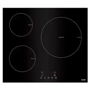 Placa De Inducción Svan Si3600 3 Fuegos 6200w 9 Niveles Negro 59 Cm