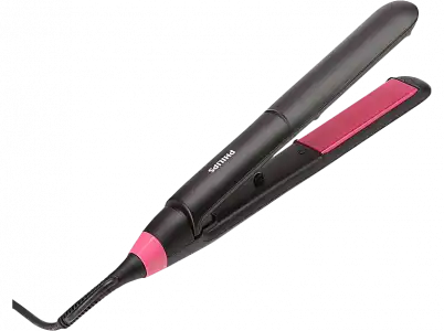 Plancha de pelo - Philips BHS375/00, Cerámica, 240 V, 220 °C, Negro y Rosa