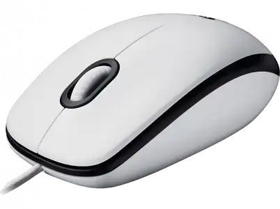 Ratón - Logitech M100, Cable USB, 3 Botones, 1000 DPI, Ambidiestro, PC, Mac, Portátil Blanco