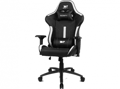 Silla gaming - Drift DR350, Polipiel, Reposabrazos 4D, Ruedas silenciosas, Inclinación, Blanco