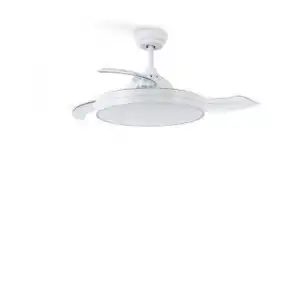 Ventilador De Techo 40w Silencioso Ø107 Cm - Wind Clear - Con Luz Y Sin Wifi - Blanco